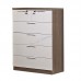 ANGO 32" Chest of drawers, gray wood grain + white, 816116