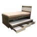 LEGNO bed with extendable bed, oak wood grain + synthetic leather, 816121