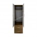 ACCORD 24" hinge wardrobe with drawers , light walnut color+white, 817846