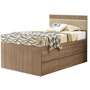 ANGO 灰木紋配白六桶屏床