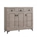 ZEUS 1200 shoes cabinet, gray oak + (Ivory white / light brown color)