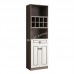 ZEUS 600 Wine cabinet , gray oak + Ivory white, 817737
