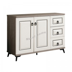 ZEUS 1200 兩門三桶餐柜, 灰橡色+象牙色, 817743