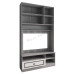 ZEUS Wall Unit, gray oak + Ivory white