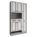 ZEUS Wall Unit, gray oak + Ivory white