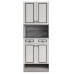ZEUS Wall Unit, gray oak + Ivory white