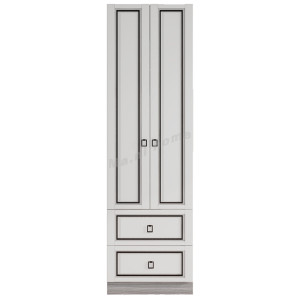 ZEUS 600 2門1桶衣櫃, 灰橡色+象牙色, 819889