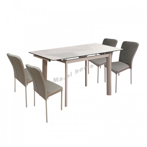 PATCH white legs dining set with 4 chair, 815465