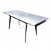 MARMO dining table, Lead color+ Marble pattern ceramic surface