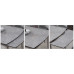MARMO 1600 Ceramic glass dining table set, gray surface + gray frame, gray chair