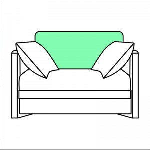 RIPI 1400 背墊布套,附豆角線(不包括整套梳化), 816474 梳化床用 