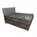 ARCHIE 1370 bed, walnut color veneer+grey, 816151