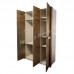 FINN 1400 hinge door wardrobe, dark oak veneer, 814611