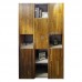 BRICK 1100 bookcase, walnut veneer+grey, 810962