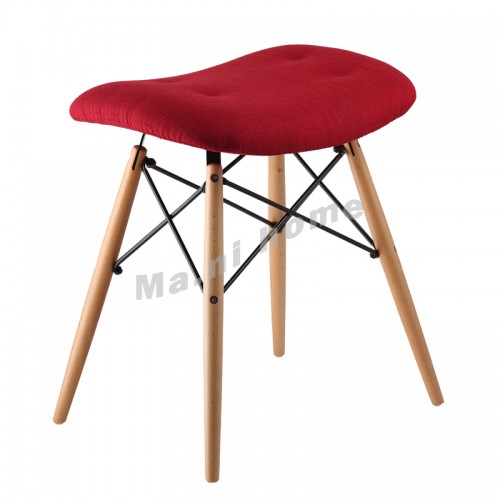 LINEA 型格餐椅, 布藝, 紅色+原色木腳, 813520