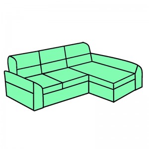 MATTO 2300 曲尺三座位布藝梳化布套, 800691 梳化用 ,800692