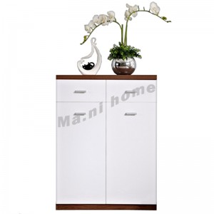 GRID 800 shoes cabinet, walnut+gloss white, 814693