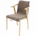 ALINE 500 dining chair w/arm, white ash+brown,803735