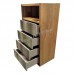 BRICK 600 chest of drawers, walnut veneer+faux stone pattern, 811494
