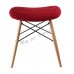 LINEA 型格餐椅, 布藝, 紅色+原色木腳, 813520