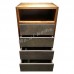 BRICK 600 chest of drawers, walnut veneer+faux stone pattern, 811494