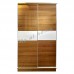 FORTE 1380 sliding door wardrobe, walnut color+gloss white, 813490