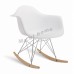 PROFILO 型格搖椅, 白色, 櫸木色腳, 811161