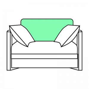 MATTO 1000 單座位布藝梳化坐背墊布套, 800702 梳化用,800704