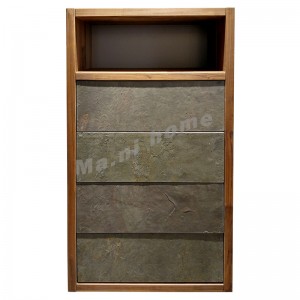 BRICK 600 四桶柜, 胡桃木飾面+石面, 811494