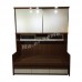 MULTI 900 bed with wardrobe and extendable bed, walnut color+white, 809932