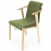 ALINE 500 dining chair w/arm, white ash+green,803736