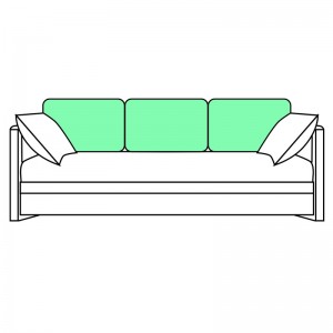 MATTO 2000 三座位布藝梳化坐背墊布套, 800696 梳化用,800698