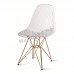 PROFILO dining chair, clear, gold color frame, 813102