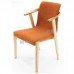 ALINE 500 dining chair w/arm, white ash+orange,803734